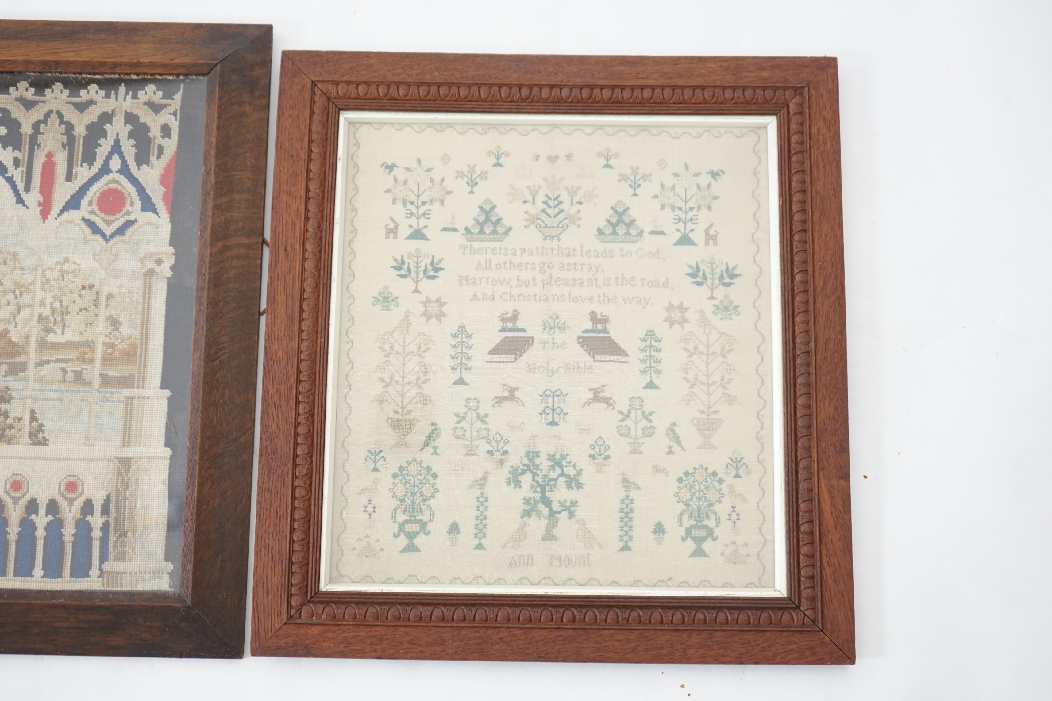 An early 19th century needlework sampler by Ann Mount